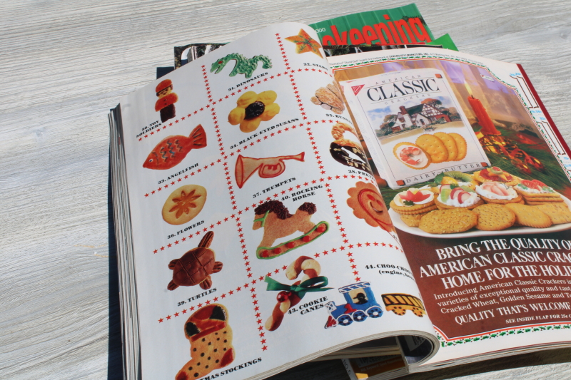 photo of 80s 90s vintage Good Housekeeping Christmas magazines lot, holiday recipes,tons of cookies & baking, ads! #6
